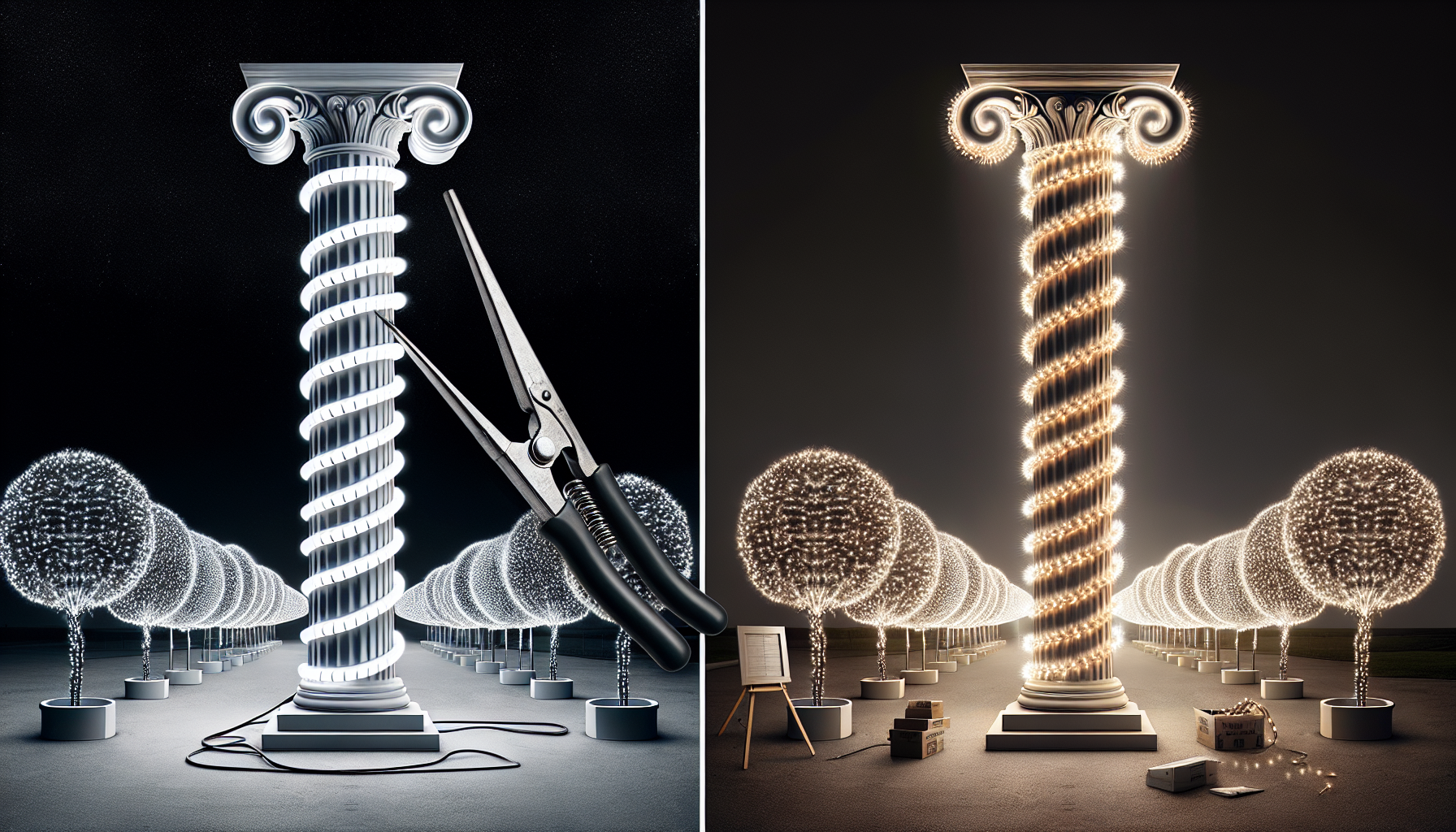 Elevate Your Christmas Decor: Mastering the Art of Perfect Column Lighting