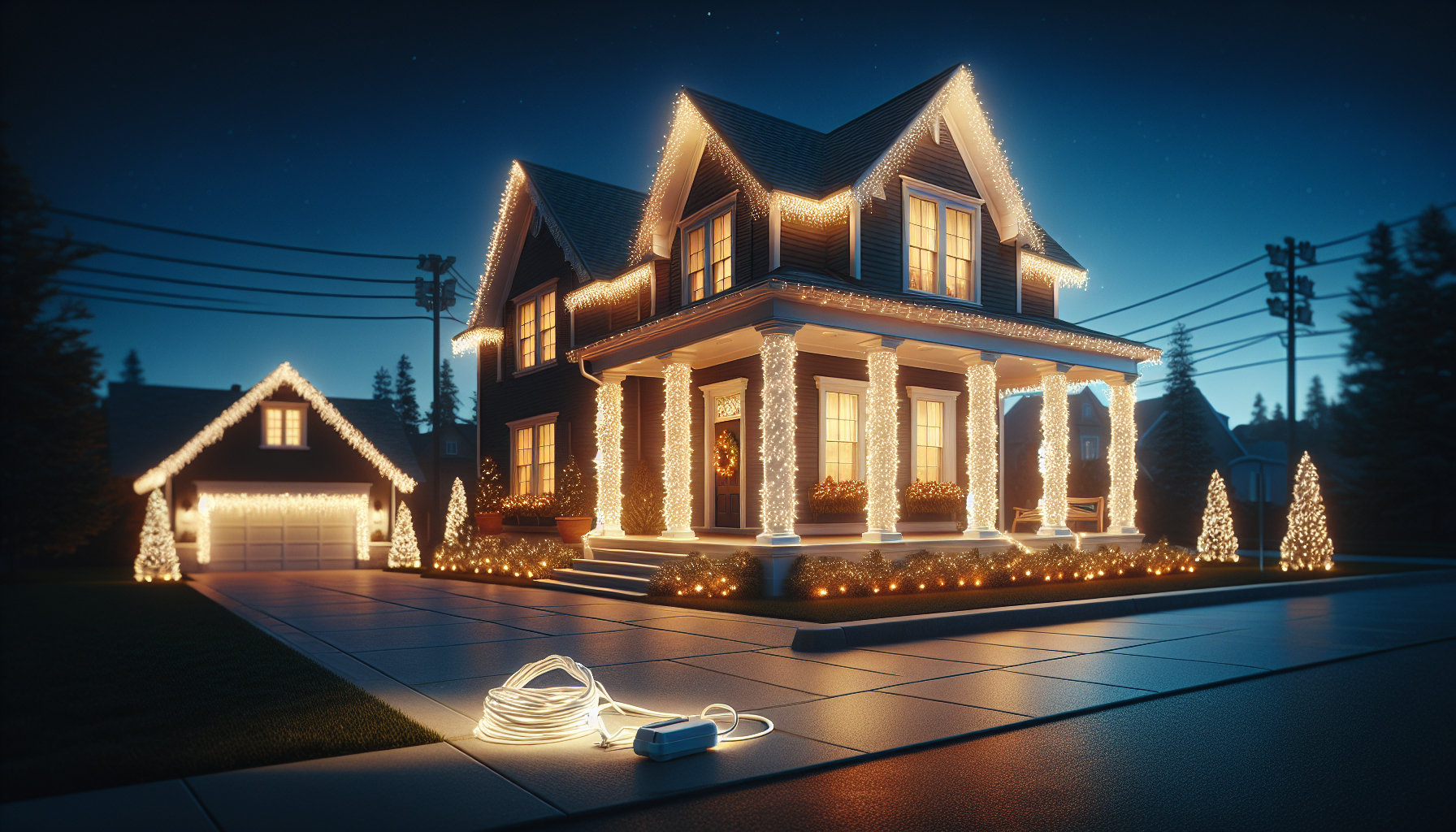 How to hang Christmas lights on your pillars like a pro