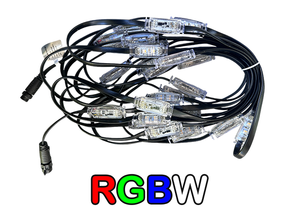 c.) Minleon Permanent Lighting RGBW+2: Pebble Lights 4 pin (12 inch spacing)