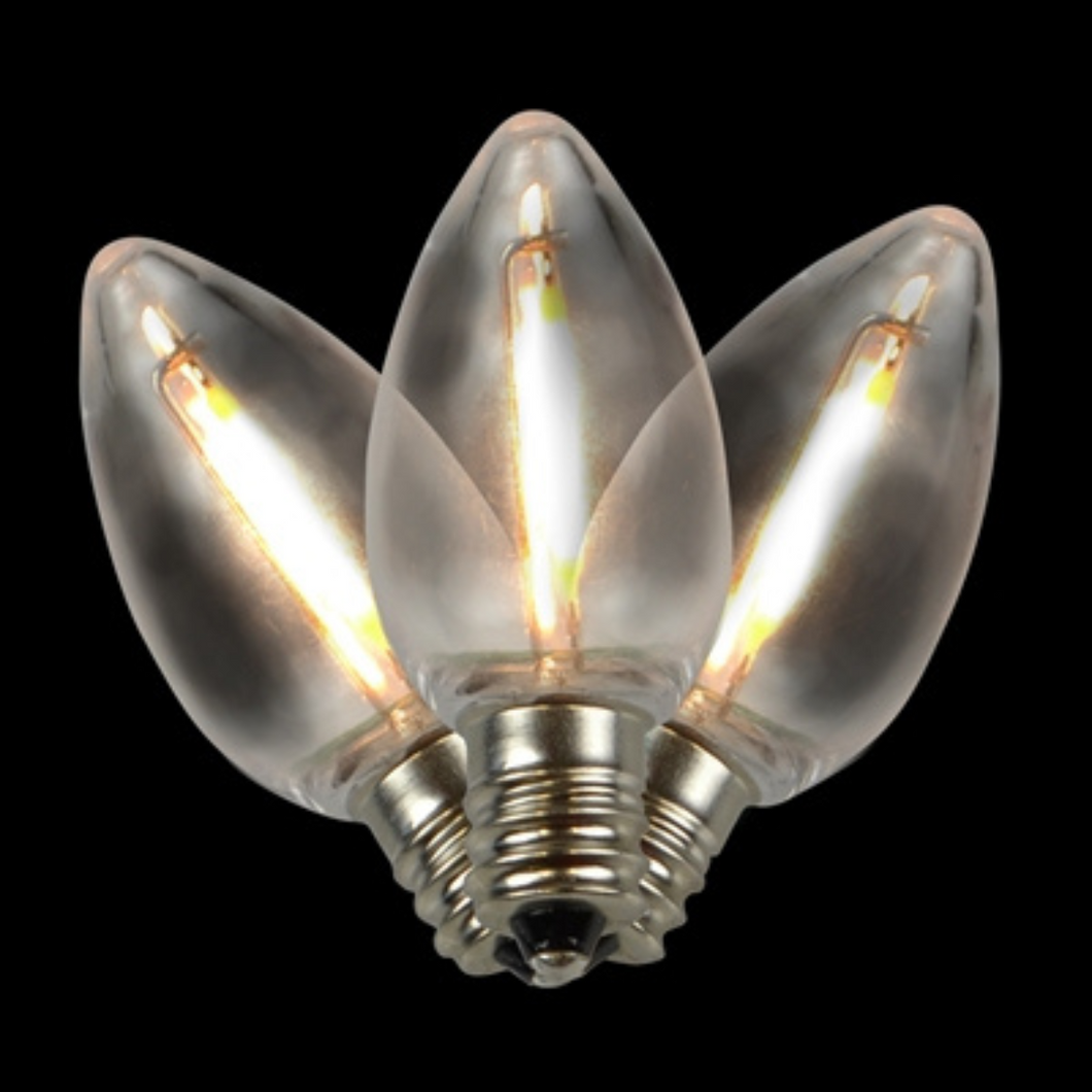 HBL Transparent Smooth Filament LED C7 bulbs