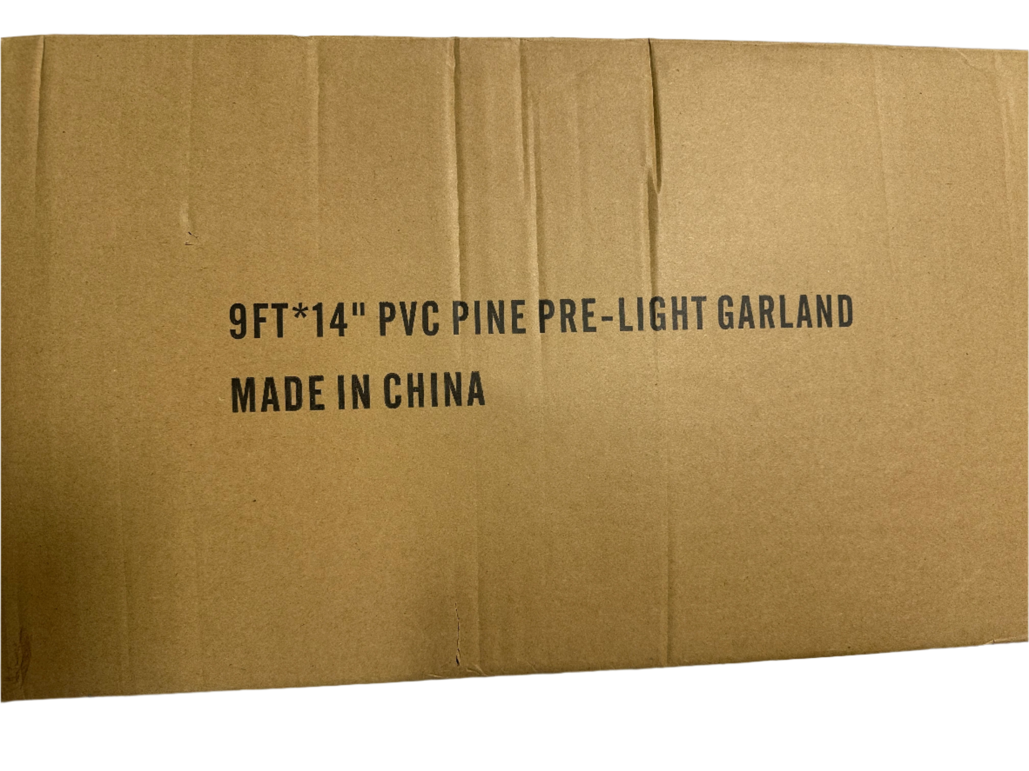 9FT * 14” PVC Pine Pre-Light Garland - FINAL SALE