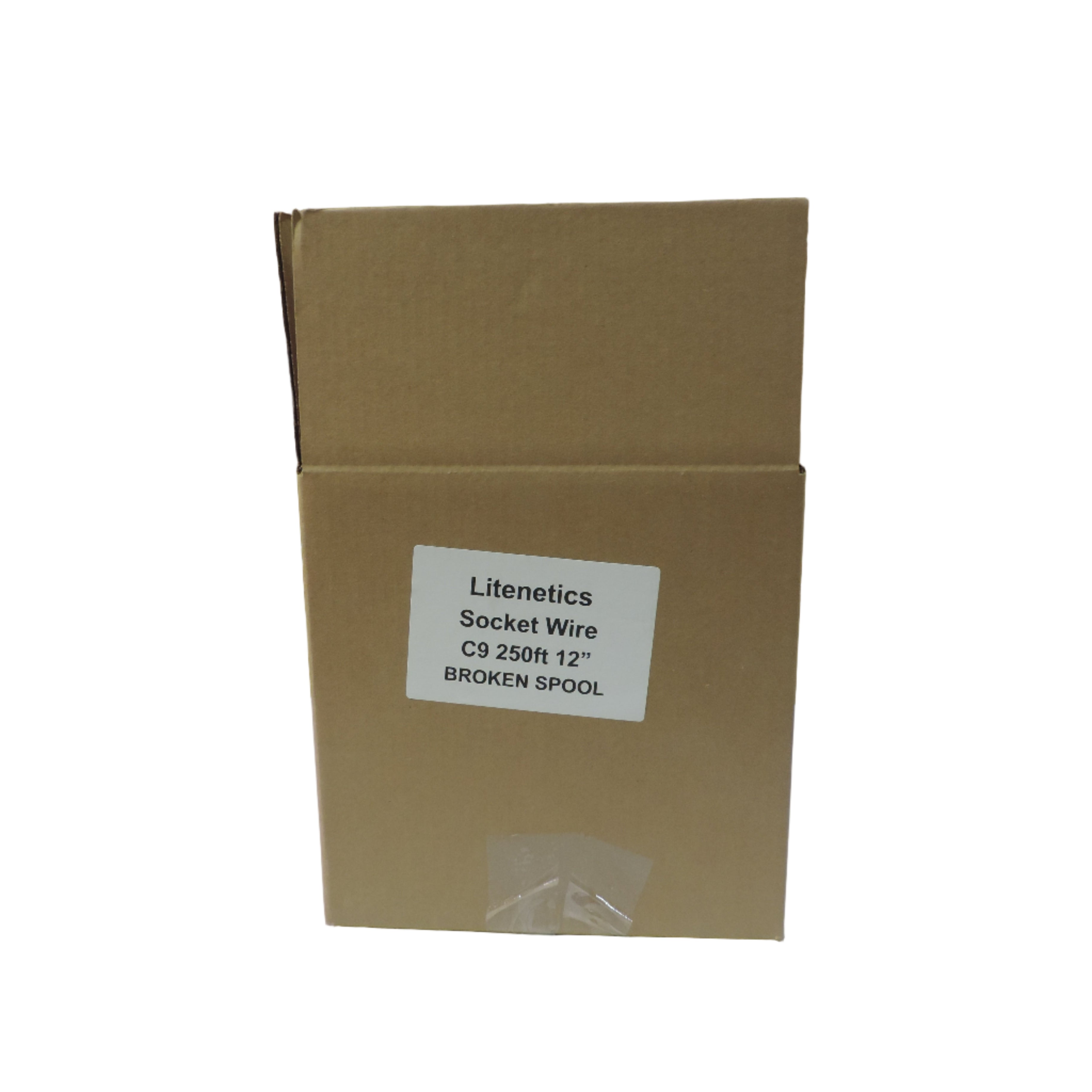 Litenetics Socket Wire, C9, 250ft, 12" (Broken Spool)