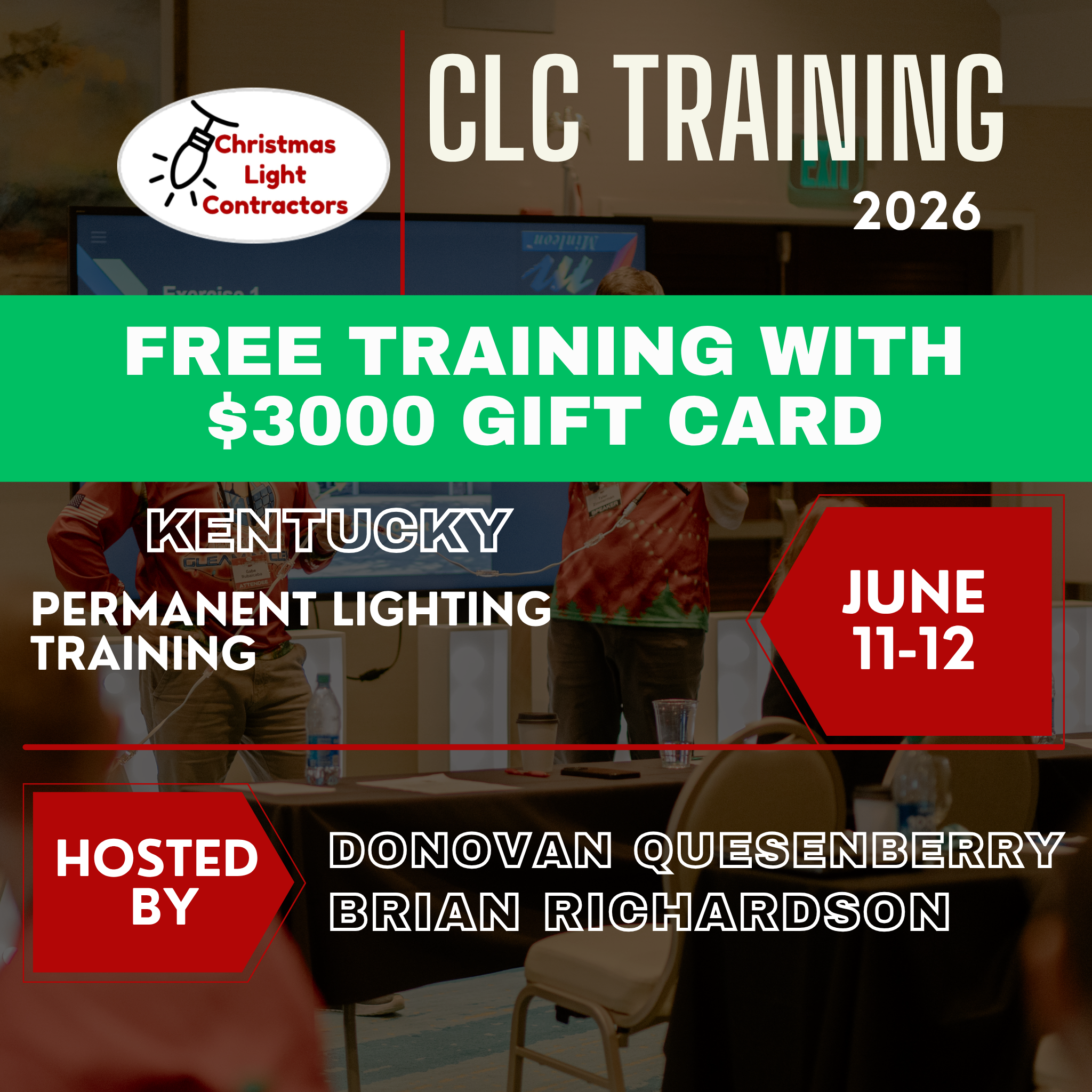 FREE IN PERSON TRAINING 2026 with $3000 Gift Card (w/ Guest Ticket Option)