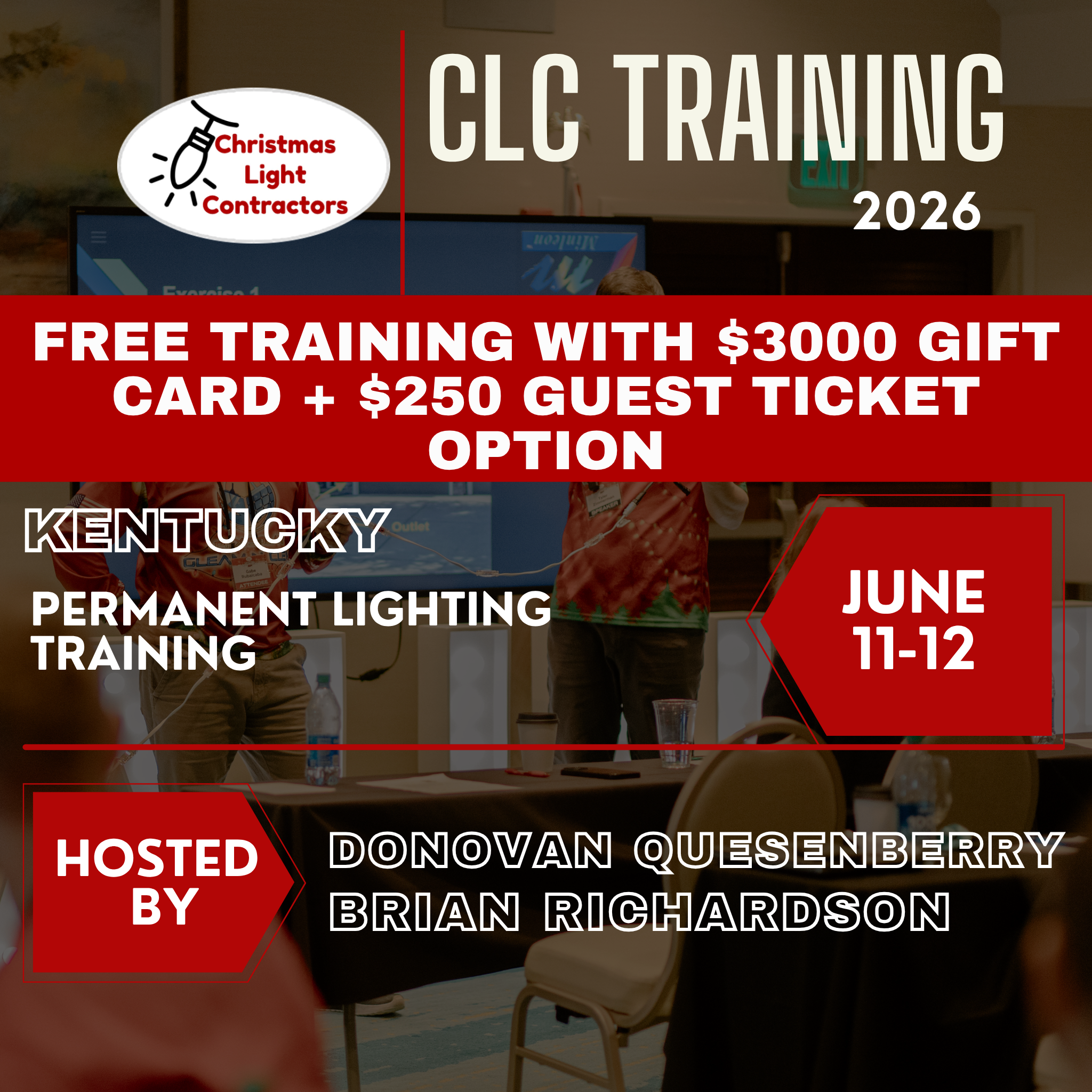 FREE IN PERSON TRAINING 2026 with $3000 Gift Card (w/ Guest Ticket Option)